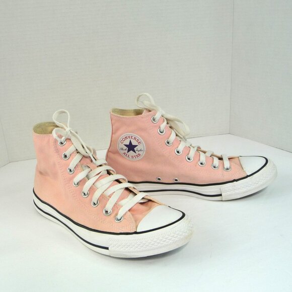 PINK CONVERSE HIGH TOPS WOMEN'S SIZE 9 - Picture 1 of 13